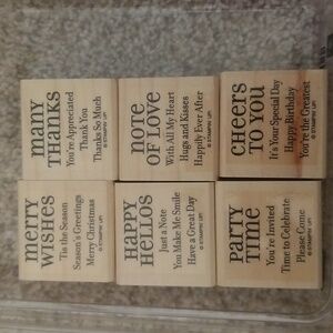 Stampin Up Lots of Thoughts wooden stamp set.